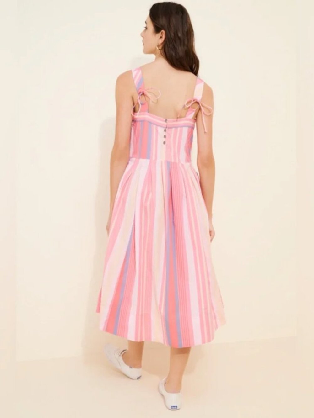 Free People Primavera Stripe Drop waist Sun dress XS NWOT $149 - Picture 3 of 11